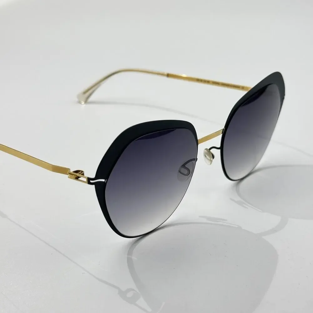 Mykita Sunglasses Lite Sun Mette Col 256 Indigo Gold Butterfly Oversize Gradient